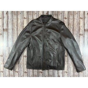 John Varvatos 2014 Collection Full Zip and buttons biker Jacket sz L mspr $ 2398